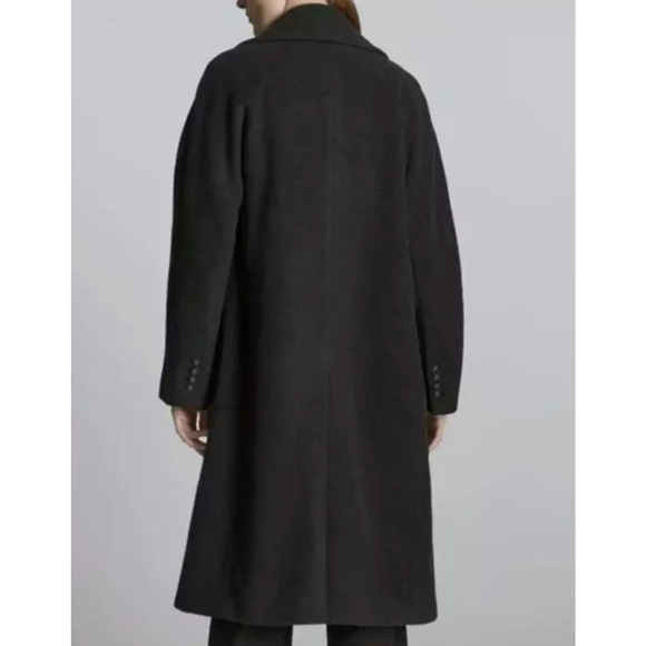 NWOT Everlane Women's The Italian ReWool Long Peacoat Heathered Black Size S - Picture 16 of 16